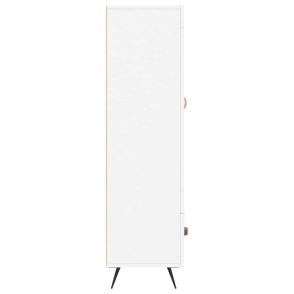 Hoge Kast 69,5X31X115 Cm Bewerkt Hout Wit