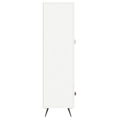 Hoge Kast 69,5X31X115 Cm Bewerkt Hout Wit