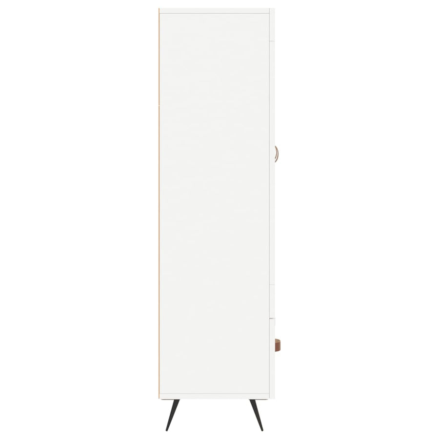 Hoge Kast 69,5X31X115 Cm Bewerkt Hout Wit