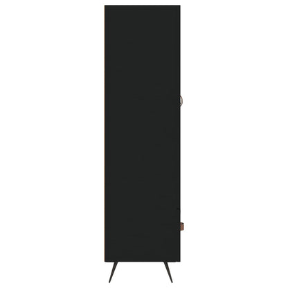 Hoge Kast 69,5X31X115 Cm Bewerkt Hout Zwart