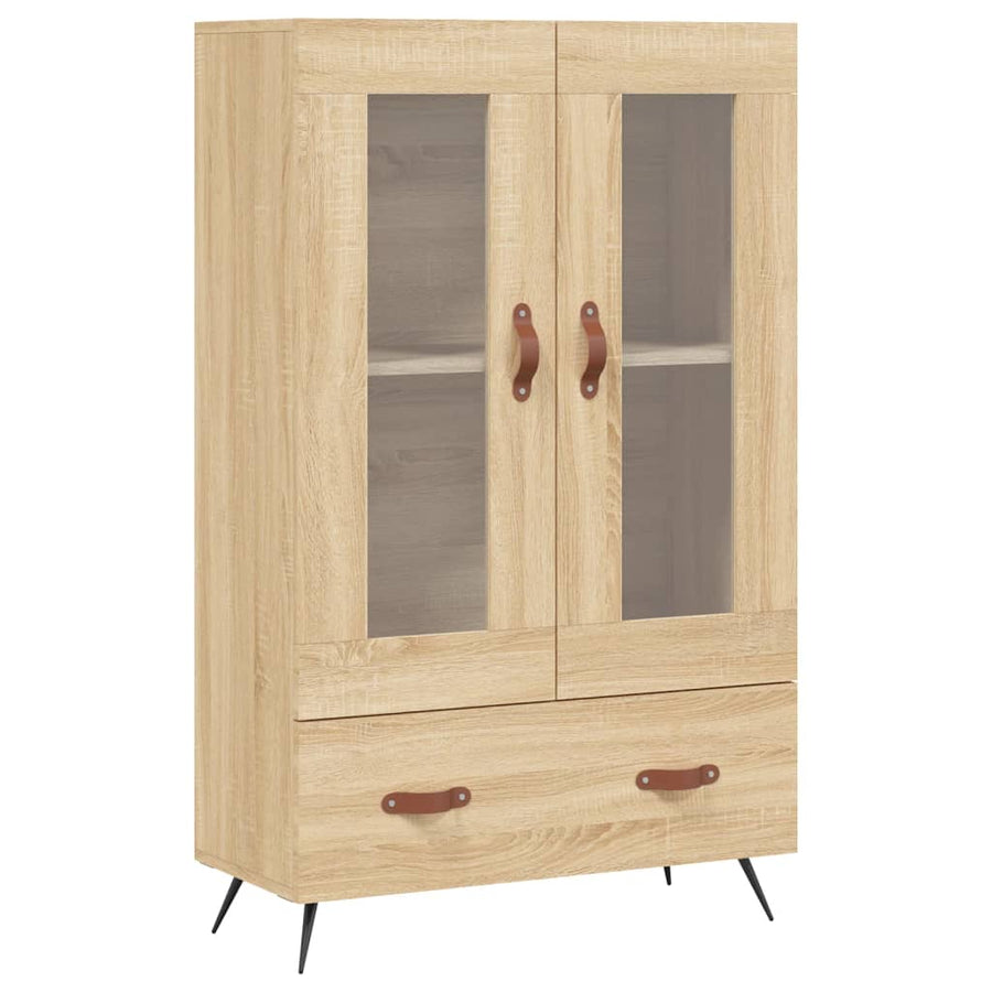 Hoge Kast 69,5X31X115 Cm Bewerkt Hout Kleurig Sonoma eiken