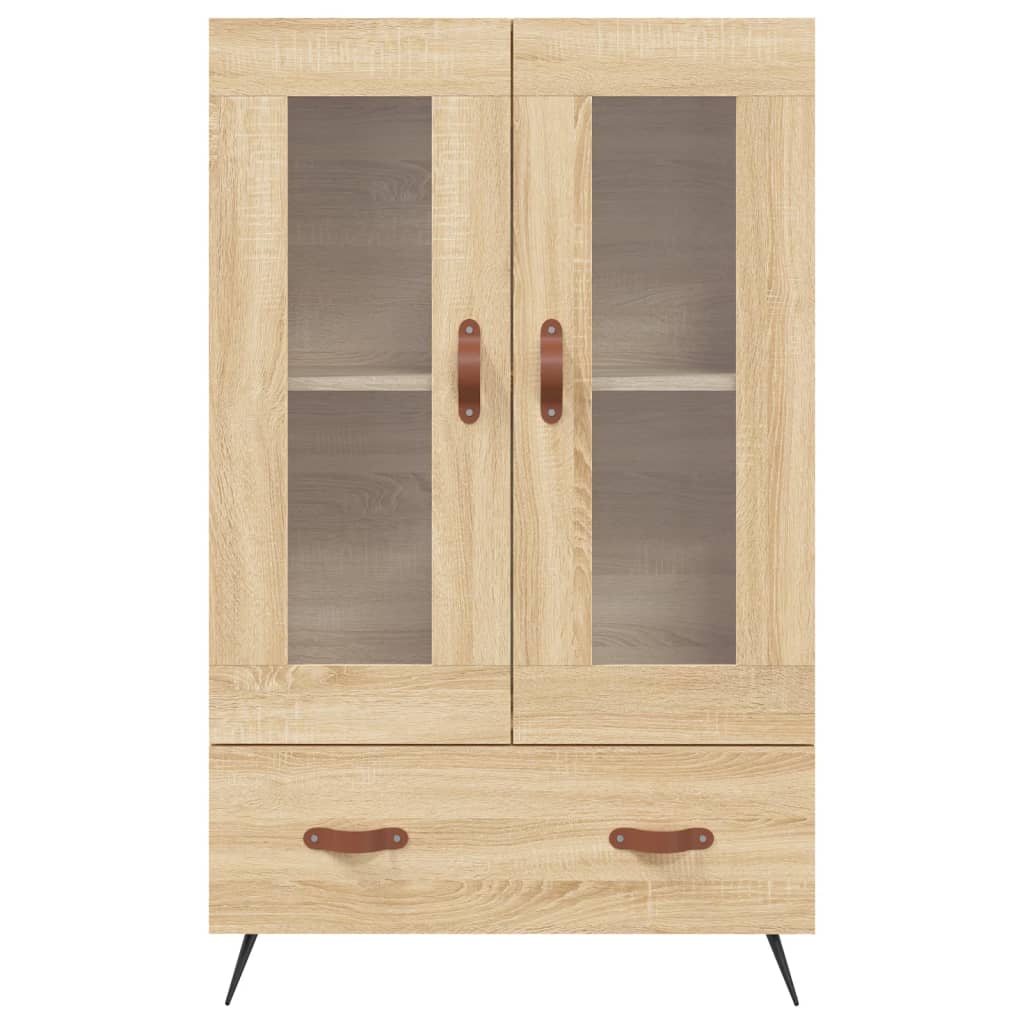 Hoge Kast 69,5X31X115 Cm Bewerkt Hout Kleurig Sonoma eiken