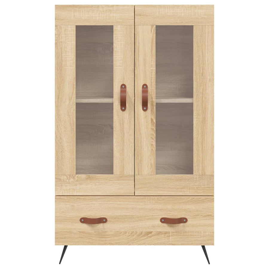 Hoge Kast 69,5X31X115 Cm Bewerkt Hout Kleurig Sonoma eiken