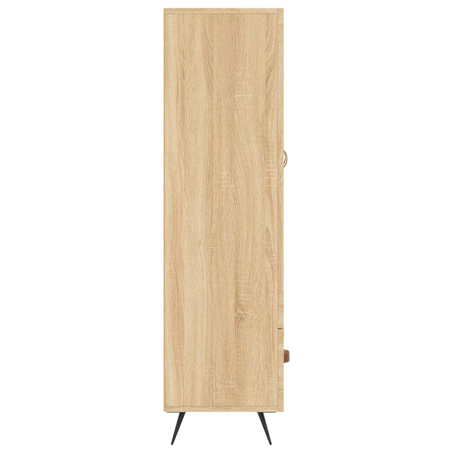 Hoge Kast 69,5X31X115 Cm Bewerkt Hout Kleurig Sonoma eiken