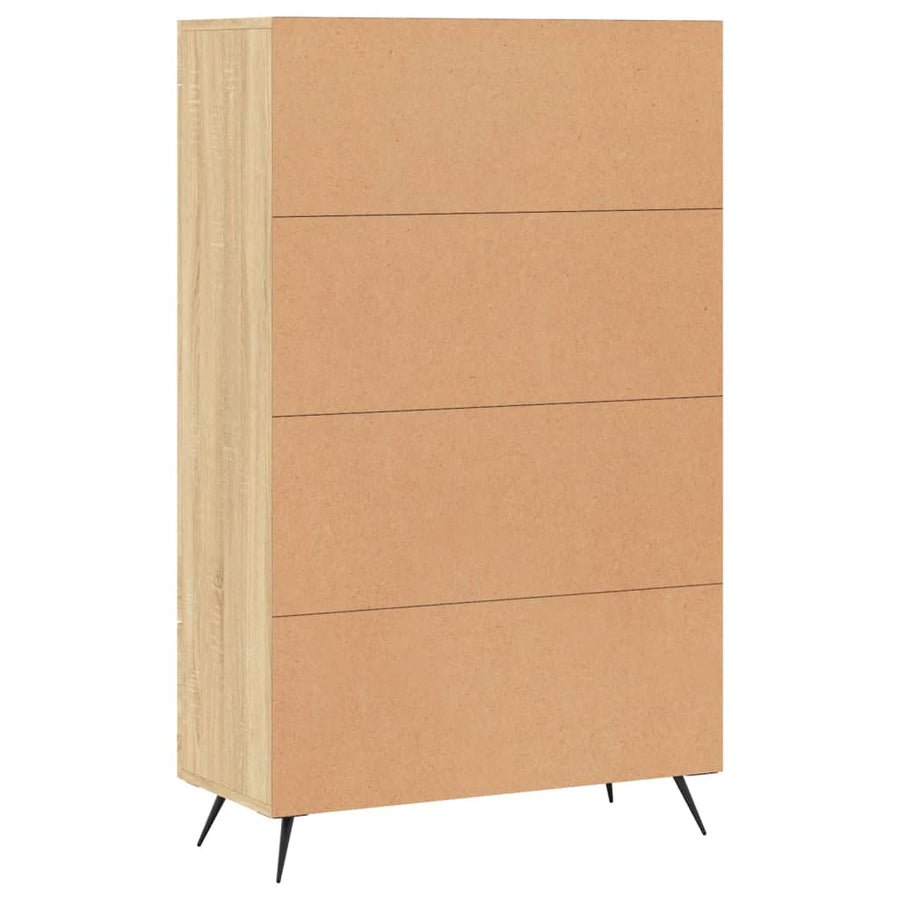 Hoge Kast 69,5X31X115 Cm Bewerkt Hout Kleurig Sonoma eiken