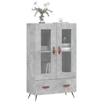 Hoge Kast 69,5X31X115 Cm Bewerkt Hout Betongrijs