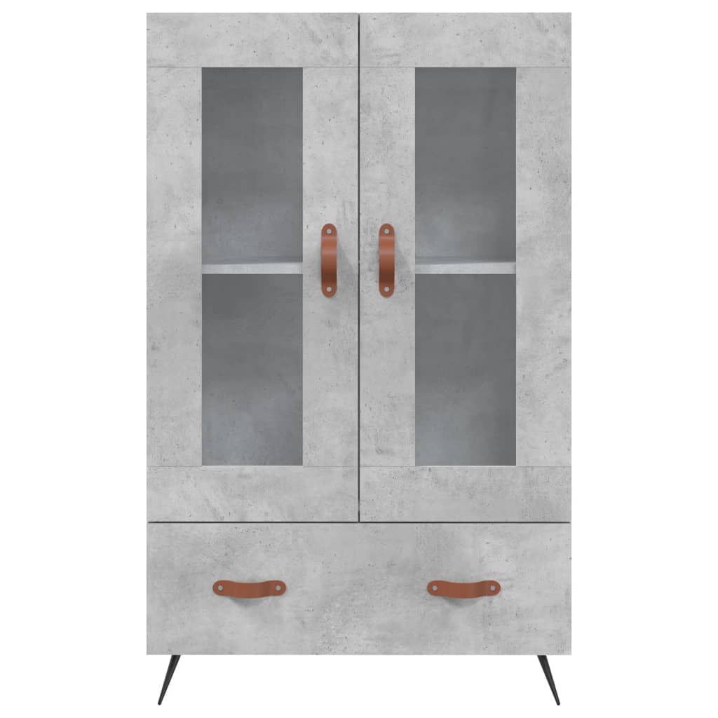 Hoge Kast 69,5X31X115 Cm Bewerkt Hout Betongrijs