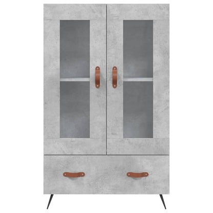 Hoge Kast 69,5X31X115 Cm Bewerkt Hout Betongrijs
