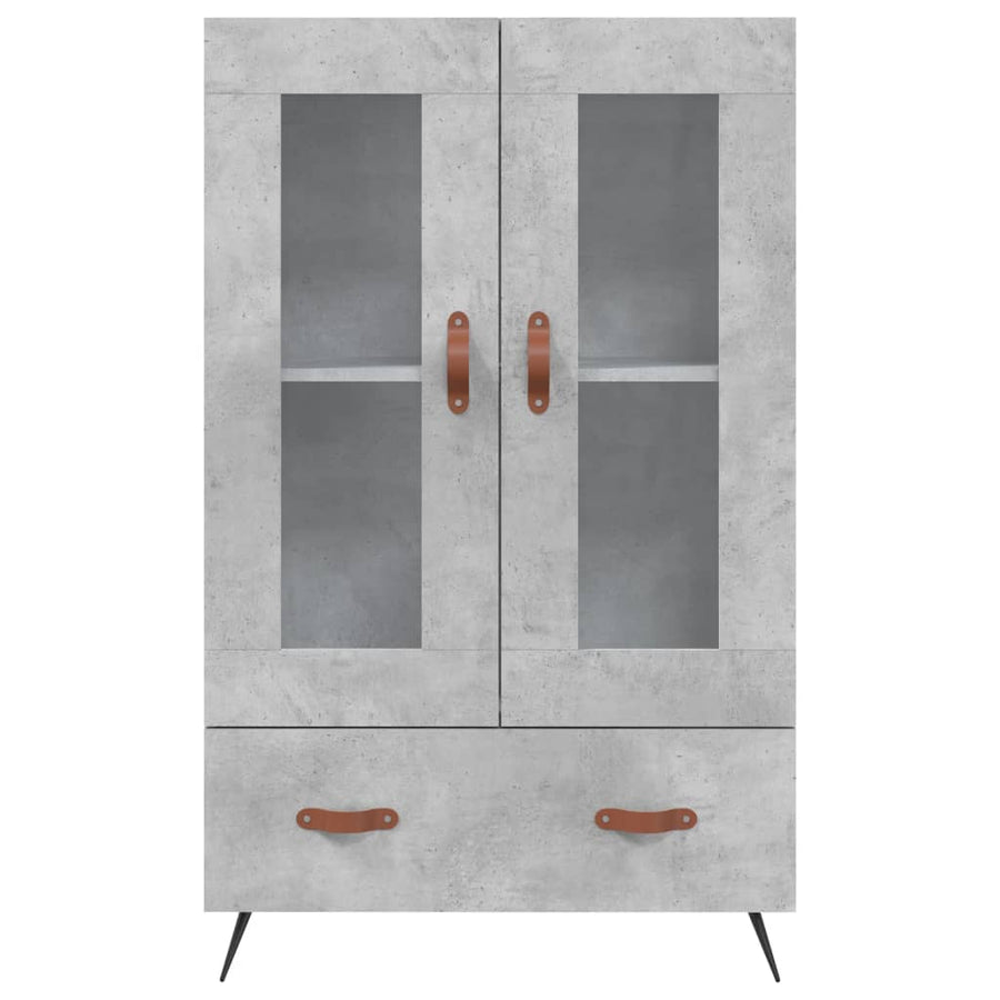 Hoge Kast 69,5X31X115 Cm Bewerkt Hout Betongrijs