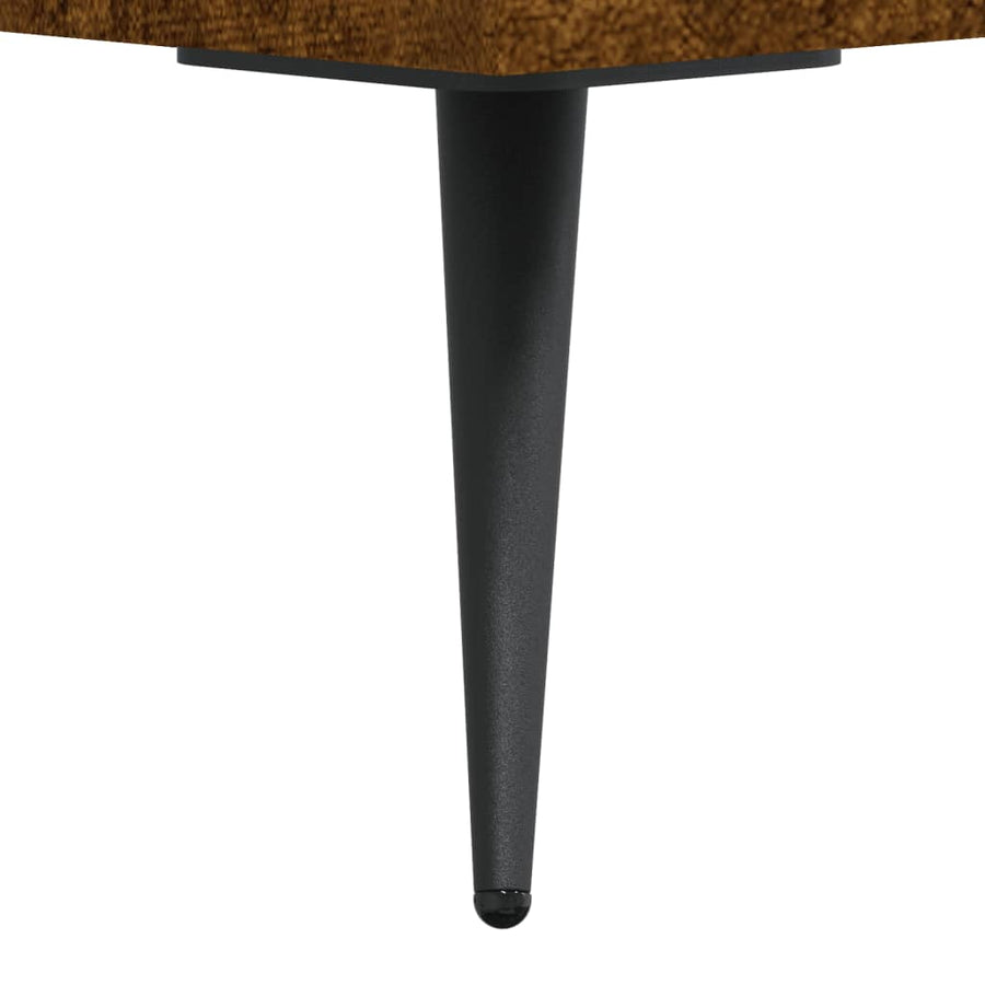 Hoge Kast 69,5X31X115 Cm Bewerkt Hout Kleurig Gerookt eiken