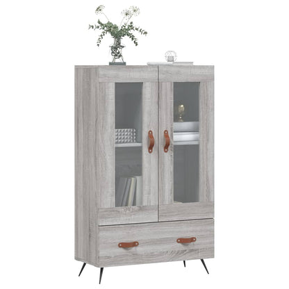 Hoge Kast 69,5X31X115 Cm Bewerkt Hout Eikenkleurig Grijs sonoma