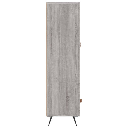 Hoge Kast 69,5X31X115 Cm Bewerkt Hout Eikenkleurig Grijs sonoma