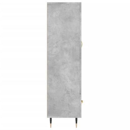 Hoge Kast 69,5X31X115 Cm Bewerkt Hout Betongrijs