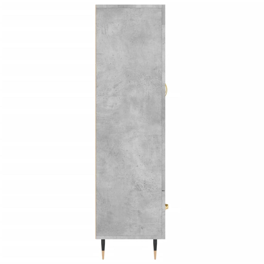 Hoge Kast 69,5X31X115 Cm Bewerkt Hout Betongrijs