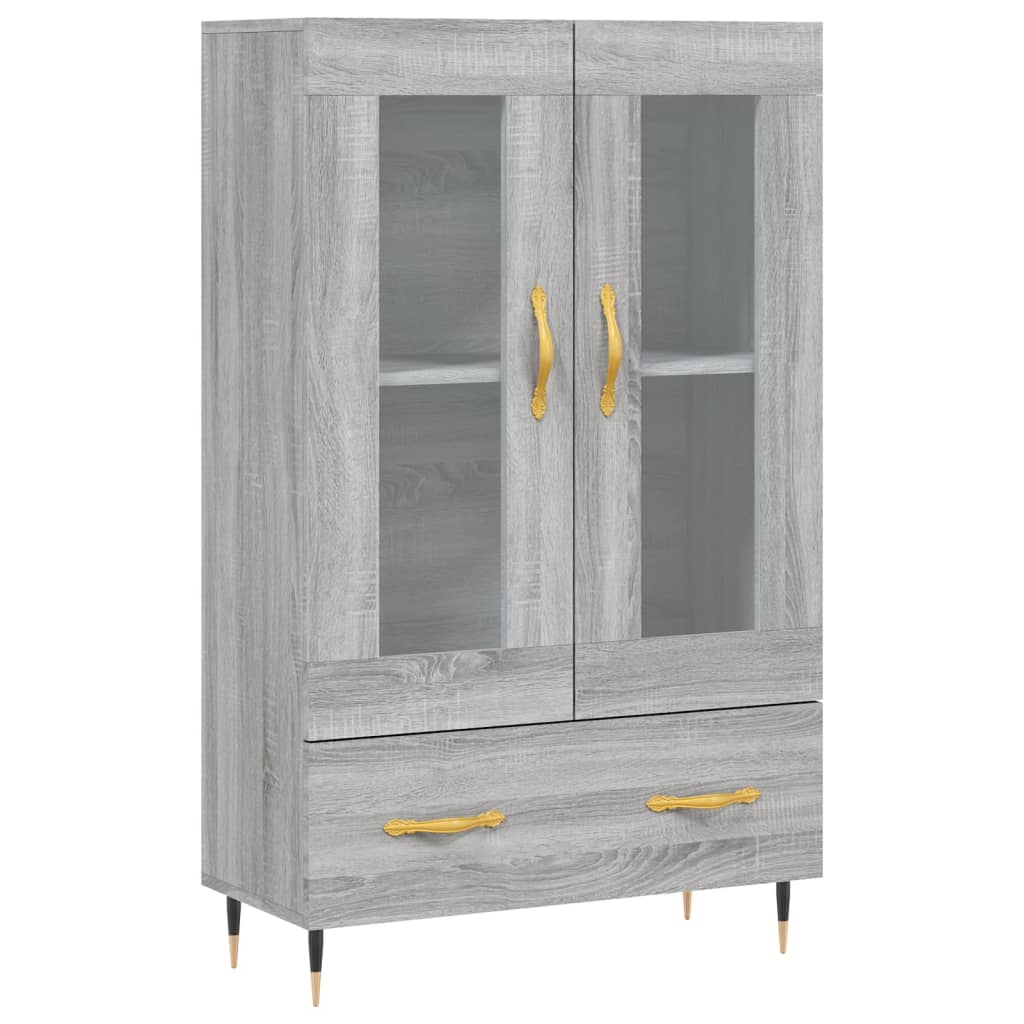Hoge Kast 69,5X31X115 Cm Bewerkt Hout Grijs Sonoma Eikenkleurig