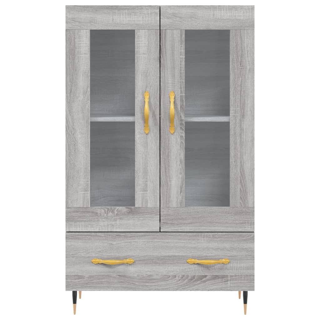 Hoge Kast 69,5X31X115 Cm Bewerkt Hout Grijs Sonoma Eikenkleurig