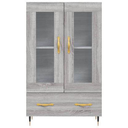 Hoge Kast 69,5X31X115 Cm Bewerkt Hout Grijs Sonoma Eikenkleurig