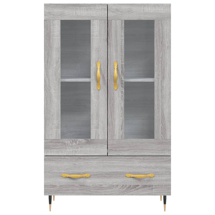 Hoge Kast 69,5X31X115 Cm Bewerkt Hout Grijs Sonoma Eikenkleurig