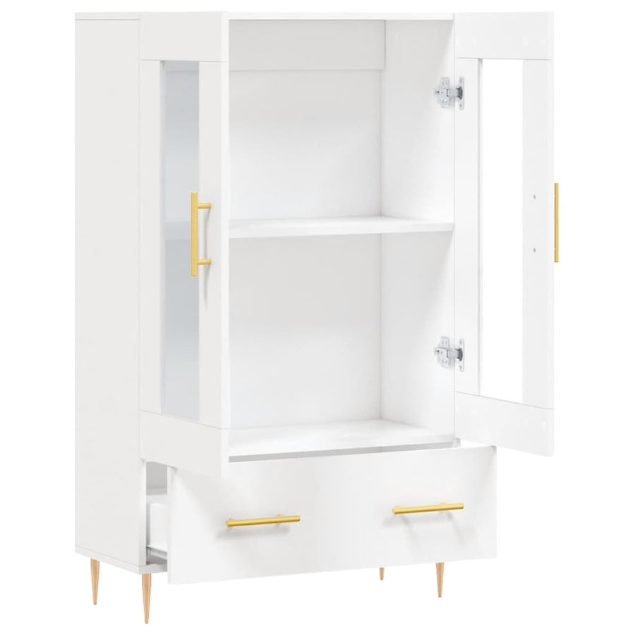 Hoge Kast 69,5X31X115 Cm Bewerkt Hout Wit