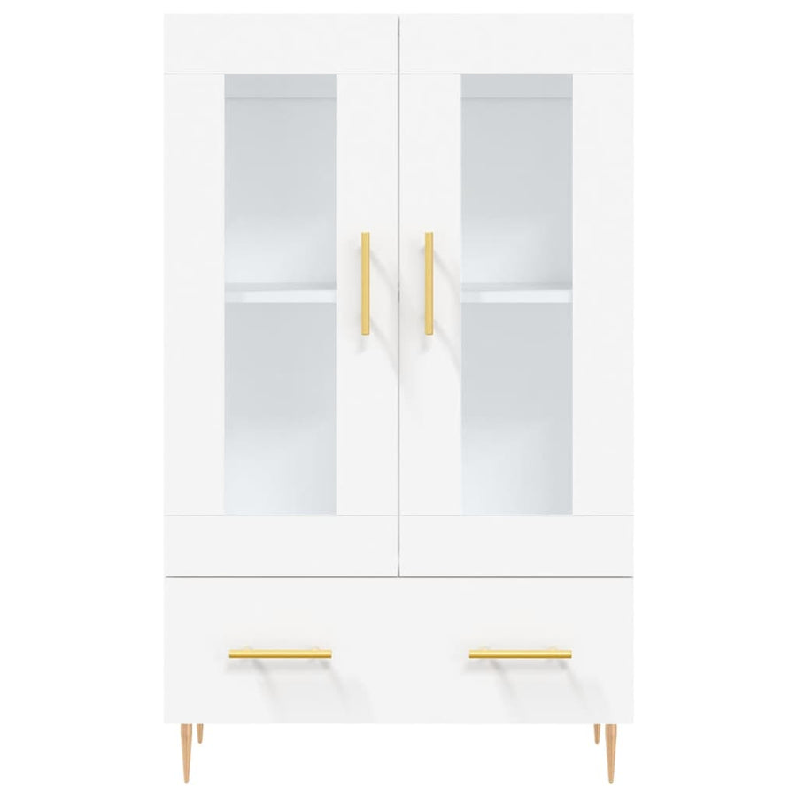 Hoge Kast 69,5X31X115 Cm Bewerkt Hout Wit