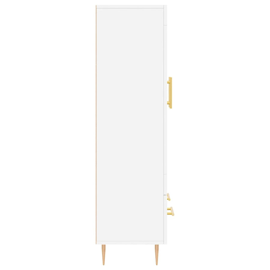 Hoge Kast 69,5X31X115 Cm Bewerkt Hout Wit