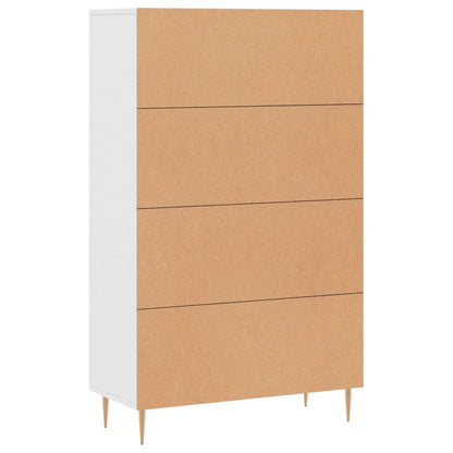 Hoge Kast 69,5X31X115 Cm Bewerkt Hout Wit