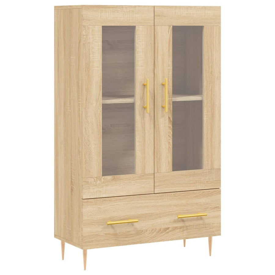 Hoge Kast 69,5X31X115 Cm Bewerkt Hout Kleurig Sonoma eiken