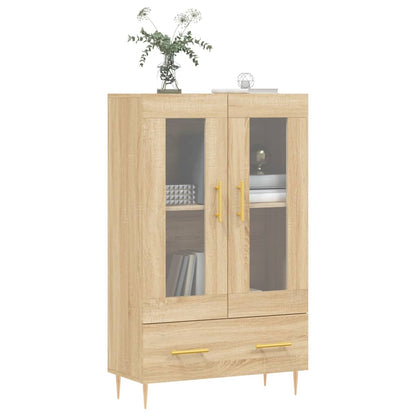 Hoge Kast 69,5X31X115 Cm Bewerkt Hout Kleurig Sonoma eiken