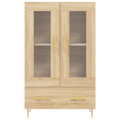 Hoge Kast 69,5X31X115 Cm Bewerkt Hout Kleurig Sonoma eiken