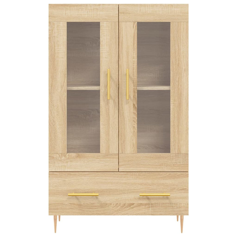 Hoge Kast 69,5X31X115 Cm Bewerkt Hout Kleurig Sonoma eiken