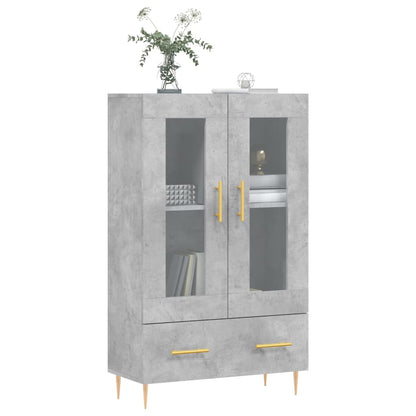 Hoge Kast 69,5X31X115 Cm Bewerkt Hout Betongrijs