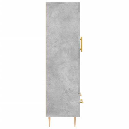 Hoge Kast 69,5X31X115 Cm Bewerkt Hout Betongrijs
