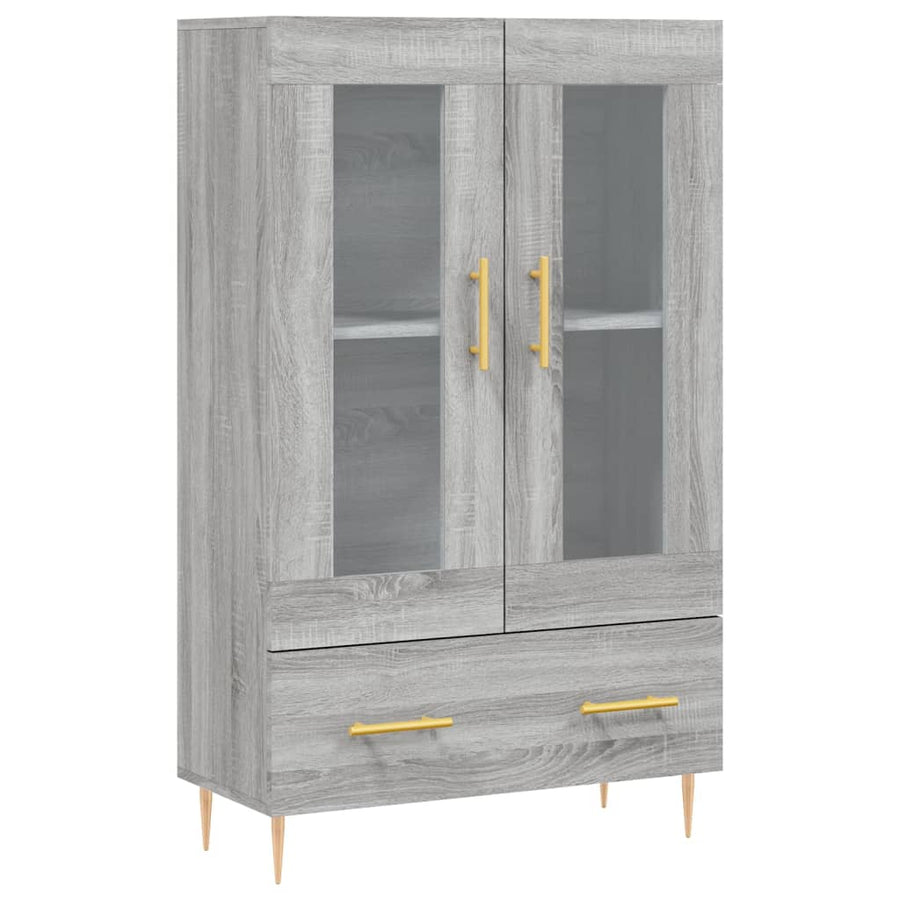 Hoge Kast 69,5X31X115 Cm Bewerkt Hout Grijs Sonoma Eikenkleurig