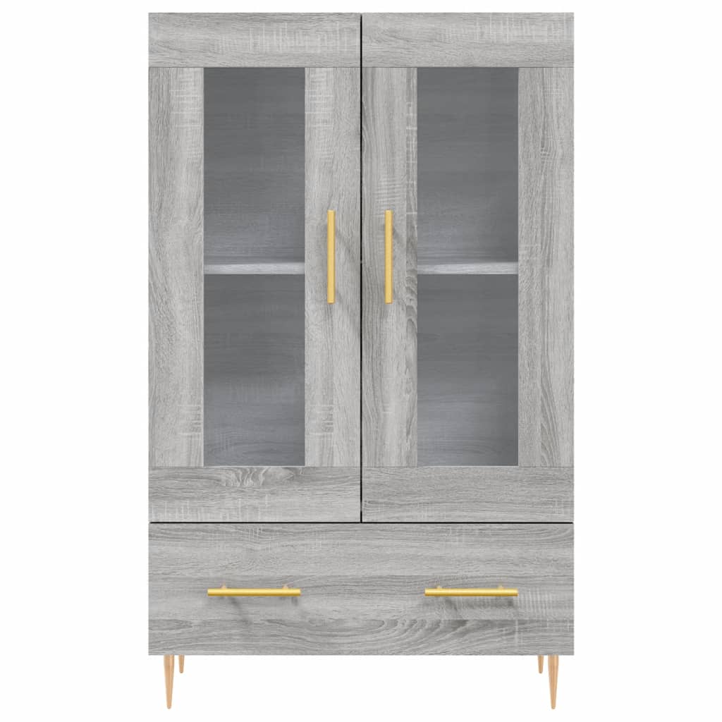 Hoge Kast 69,5X31X115 Cm Bewerkt Hout Grijs Sonoma Eikenkleurig