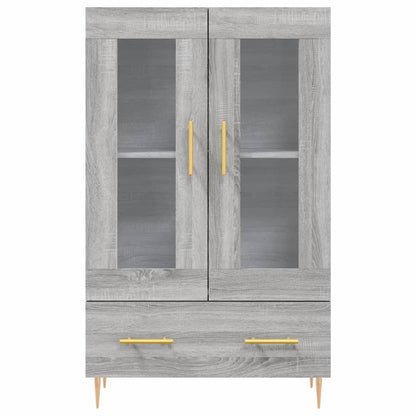 Hoge Kast 69,5X31X115 Cm Bewerkt Hout Grijs Sonoma Eikenkleurig