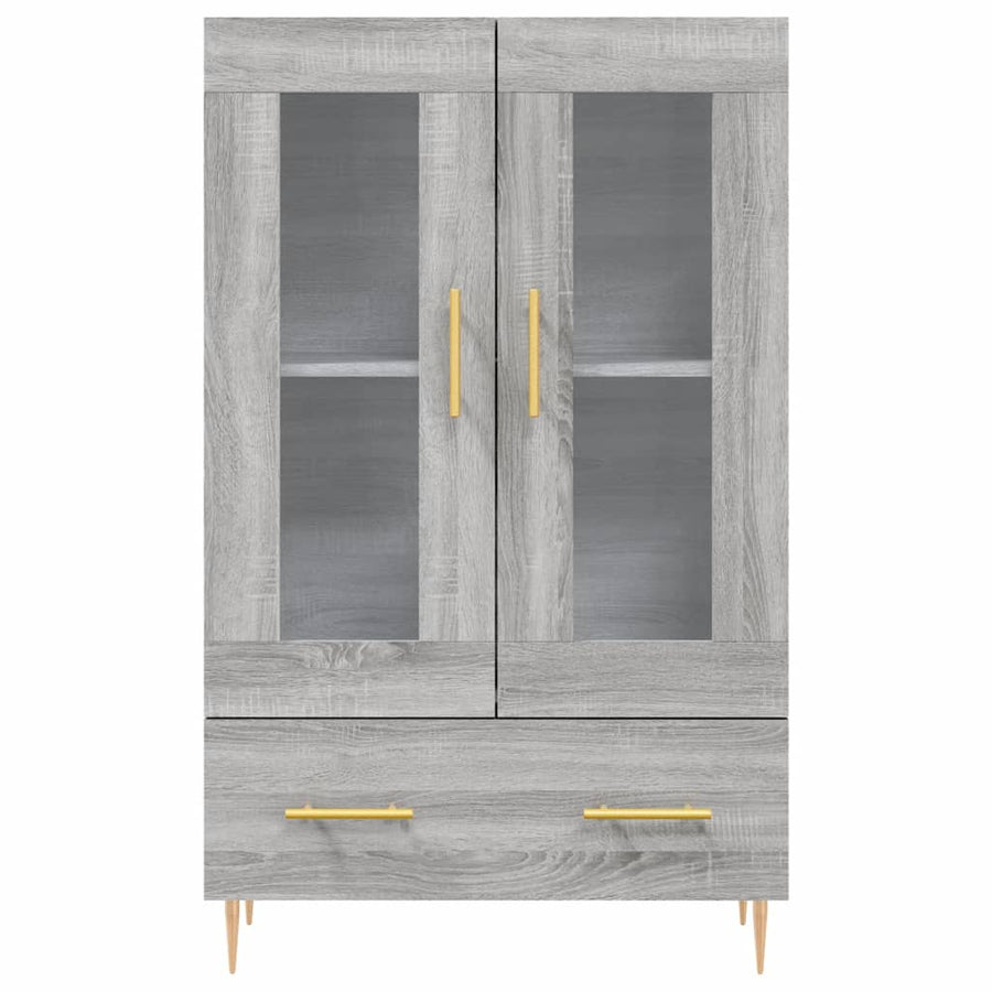 Hoge Kast 69,5X31X115 Cm Bewerkt Hout Grijs Sonoma Eikenkleurig