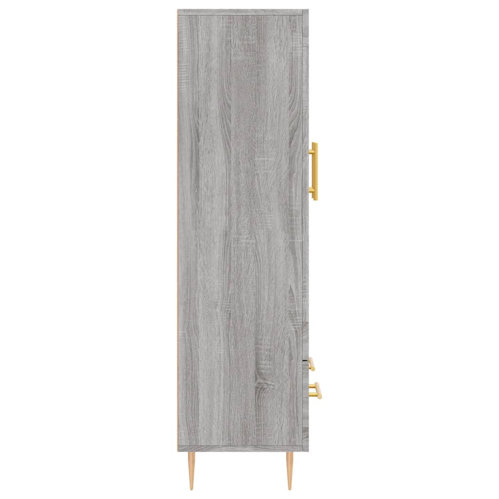 Hoge Kast 69,5X31X115 Cm Bewerkt Hout Grijs Sonoma Eikenkleurig