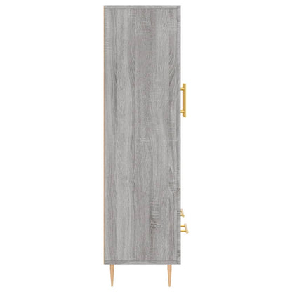 Hoge Kast 69,5X31X115 Cm Bewerkt Hout Grijs Sonoma Eikenkleurig