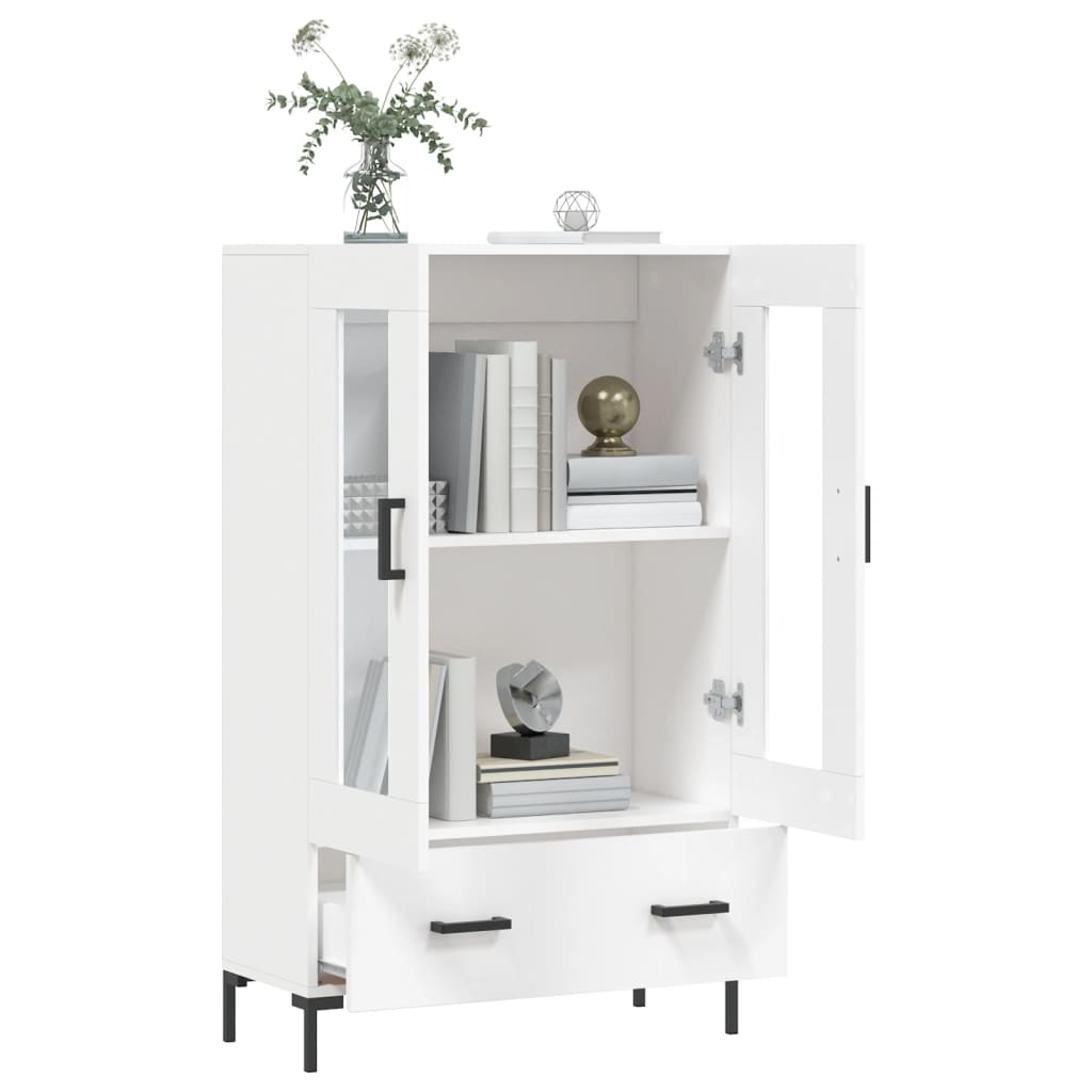 Hoge Kast 69,5X31X115 Cm Bewerkt Hout Wit