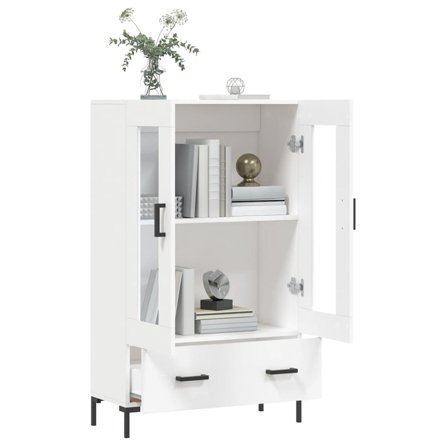 Hoge Kast 69,5X31X115 Cm Bewerkt Hout Wit