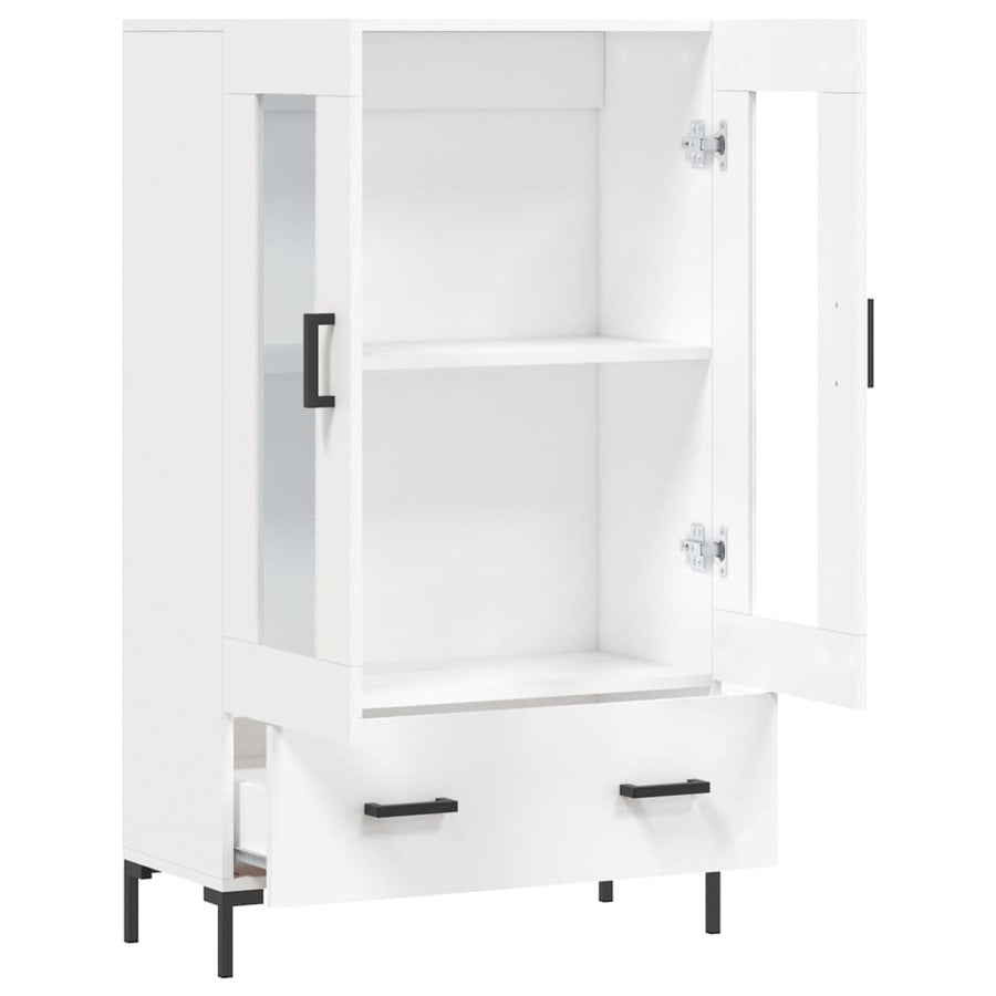 Hoge Kast 69,5X31X115 Cm Bewerkt Hout Wit