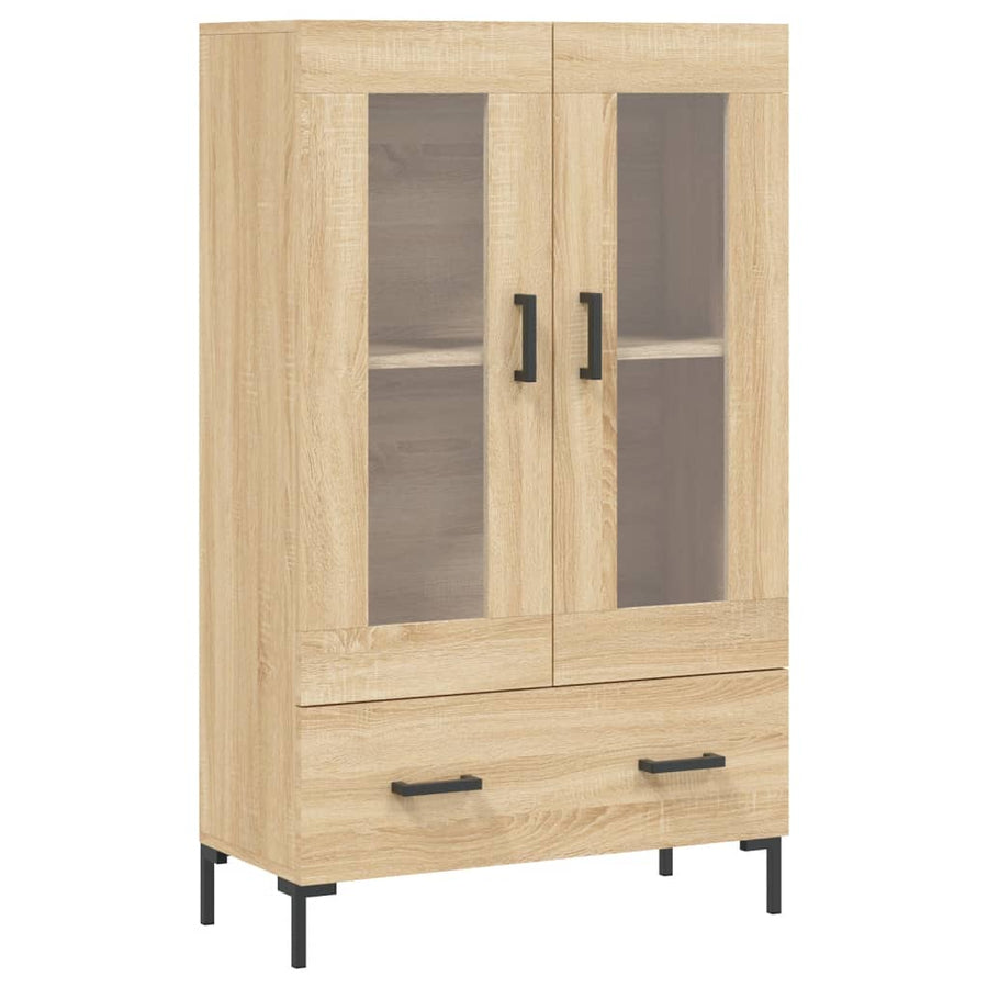 Hoge Kast 69,5X31X115 Cm Bewerkt Hout Kleurig Sonoma eiken
