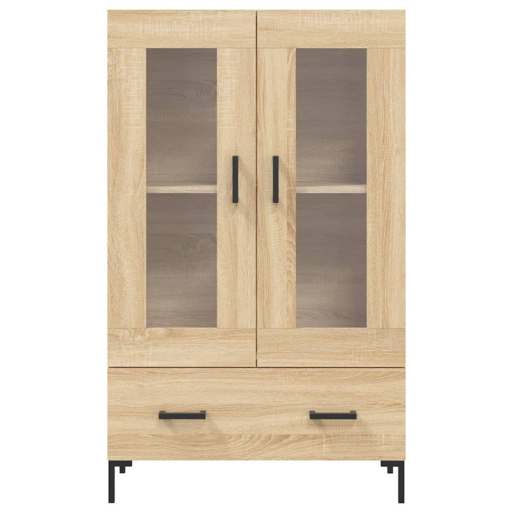 Hoge Kast 69,5X31X115 Cm Bewerkt Hout Kleurig Sonoma eiken