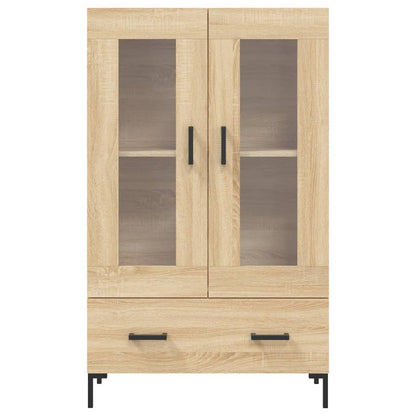 Hoge Kast 69,5X31X115 Cm Bewerkt Hout Kleurig Sonoma eiken