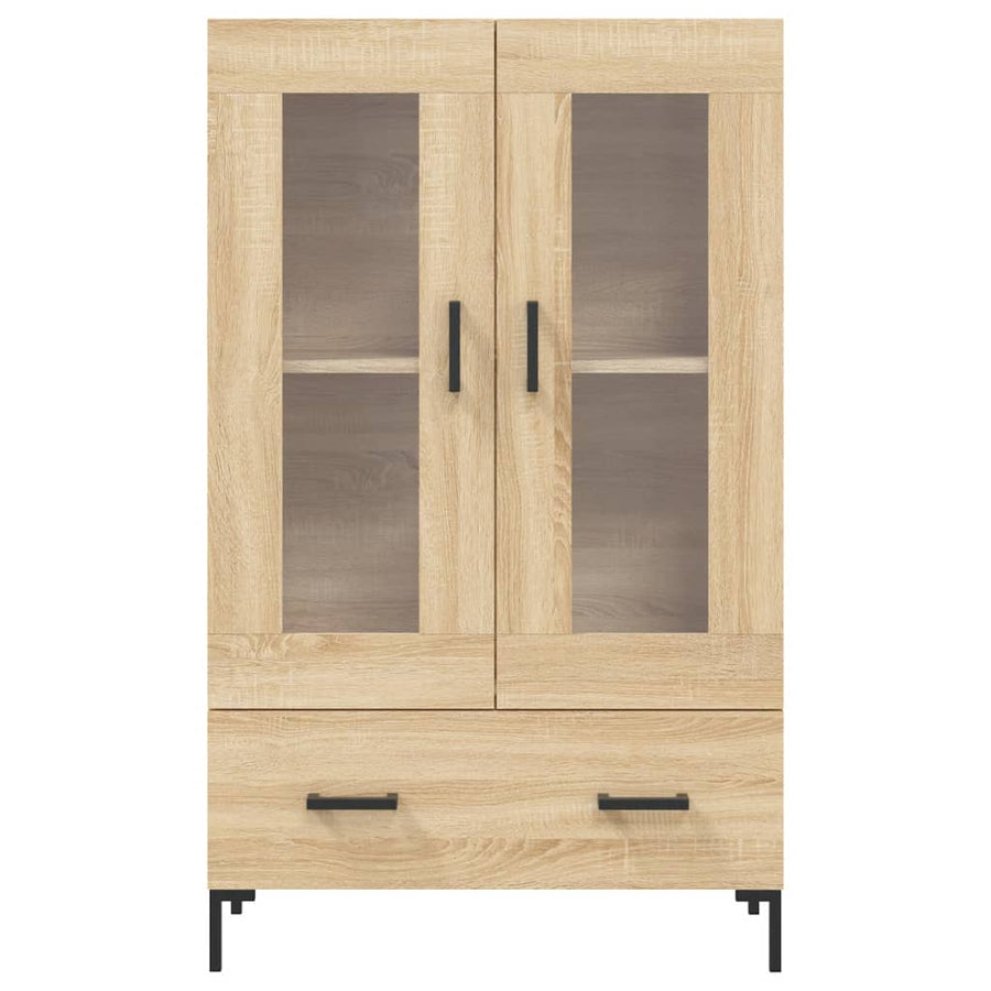 Hoge Kast 69,5X31X115 Cm Bewerkt Hout Kleurig Sonoma eiken