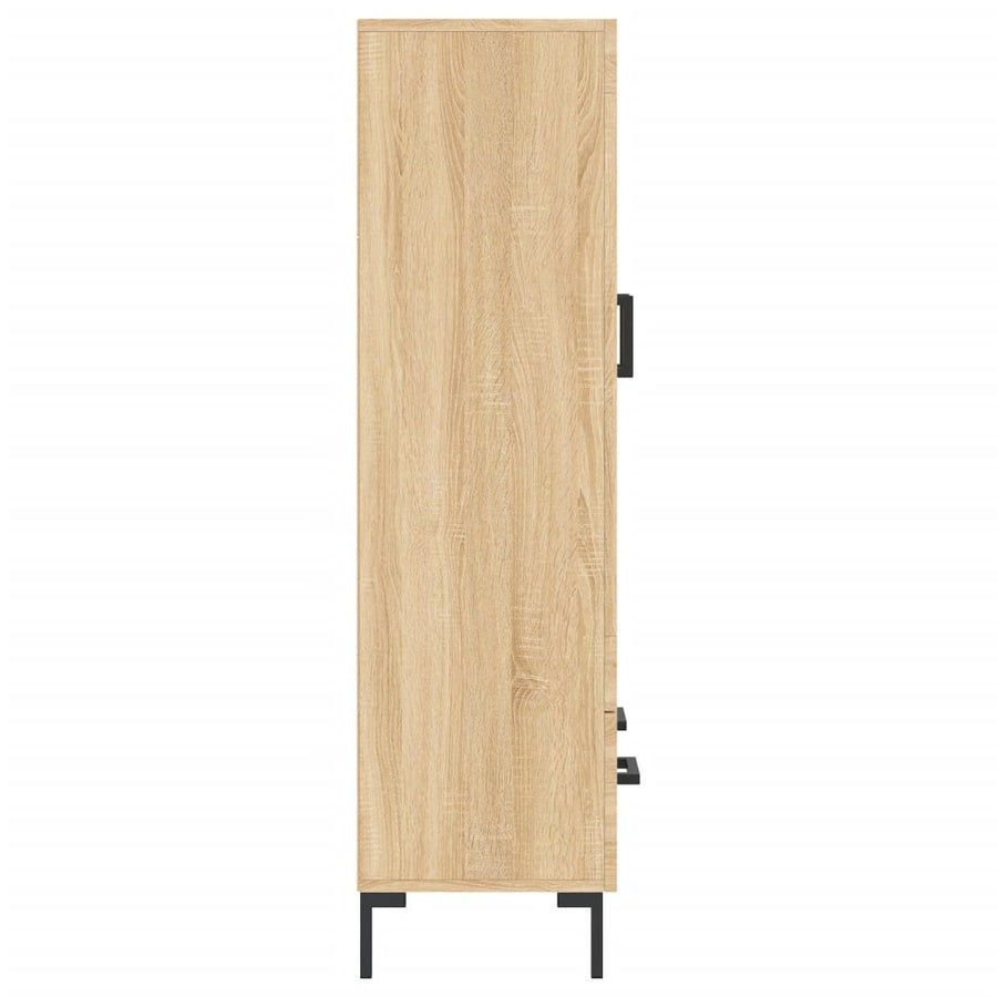 Hoge Kast 69,5X31X115 Cm Bewerkt Hout Kleurig Sonoma eiken