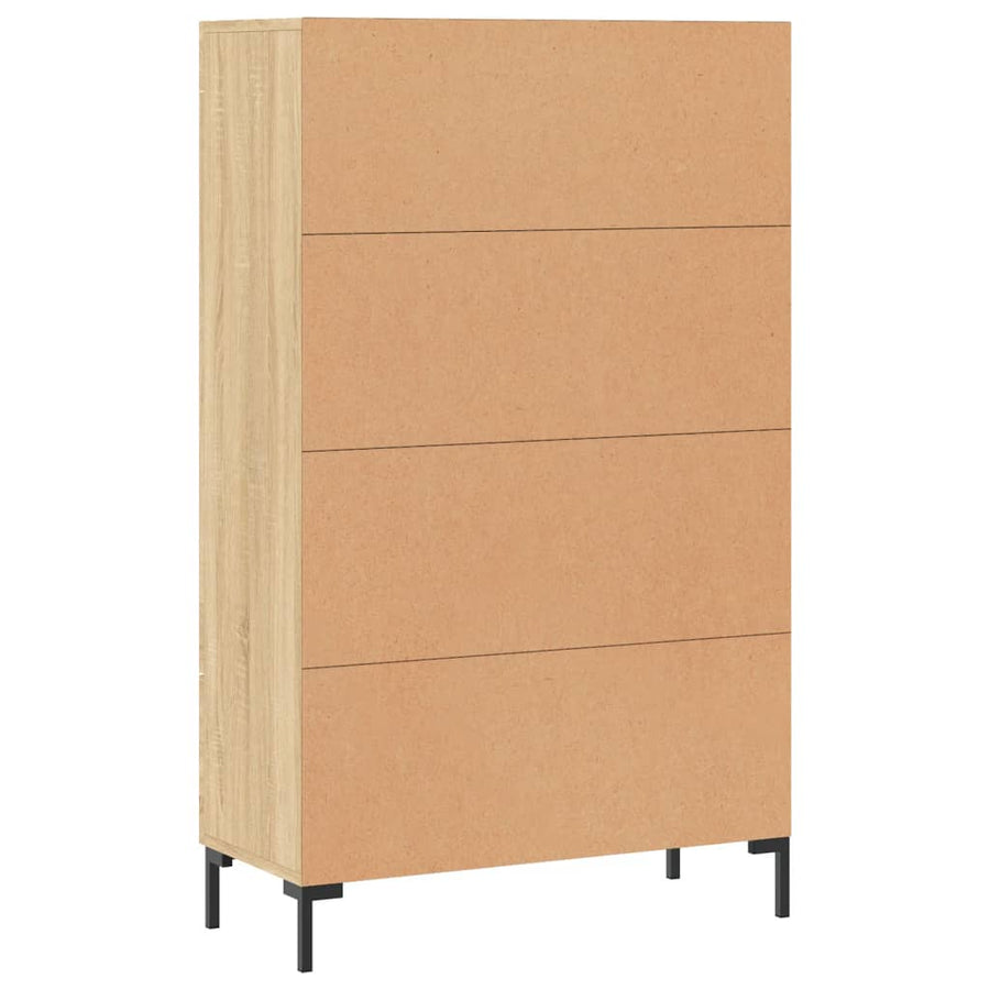Hoge Kast 69,5X31X115 Cm Bewerkt Hout Kleurig Sonoma eiken