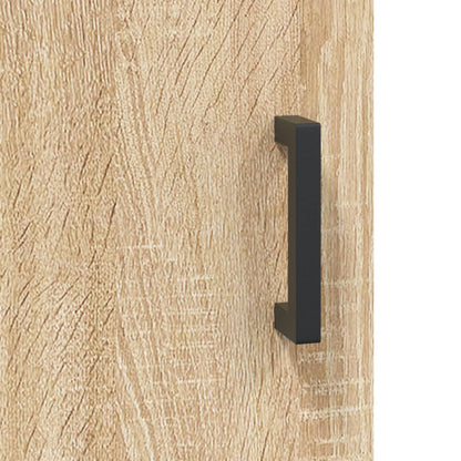 Hoge Kast 69,5X31X115 Cm Bewerkt Hout Kleurig Sonoma eiken