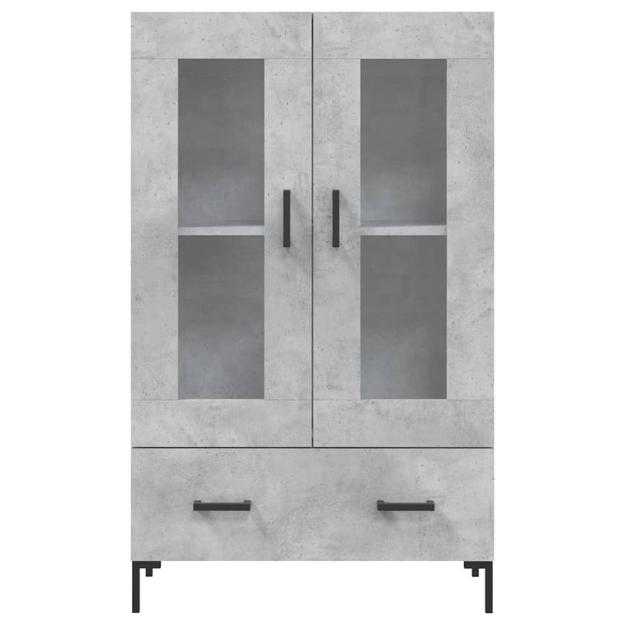 Hoge Kast 69,5X31X115 Cm Bewerkt Hout Betongrijs