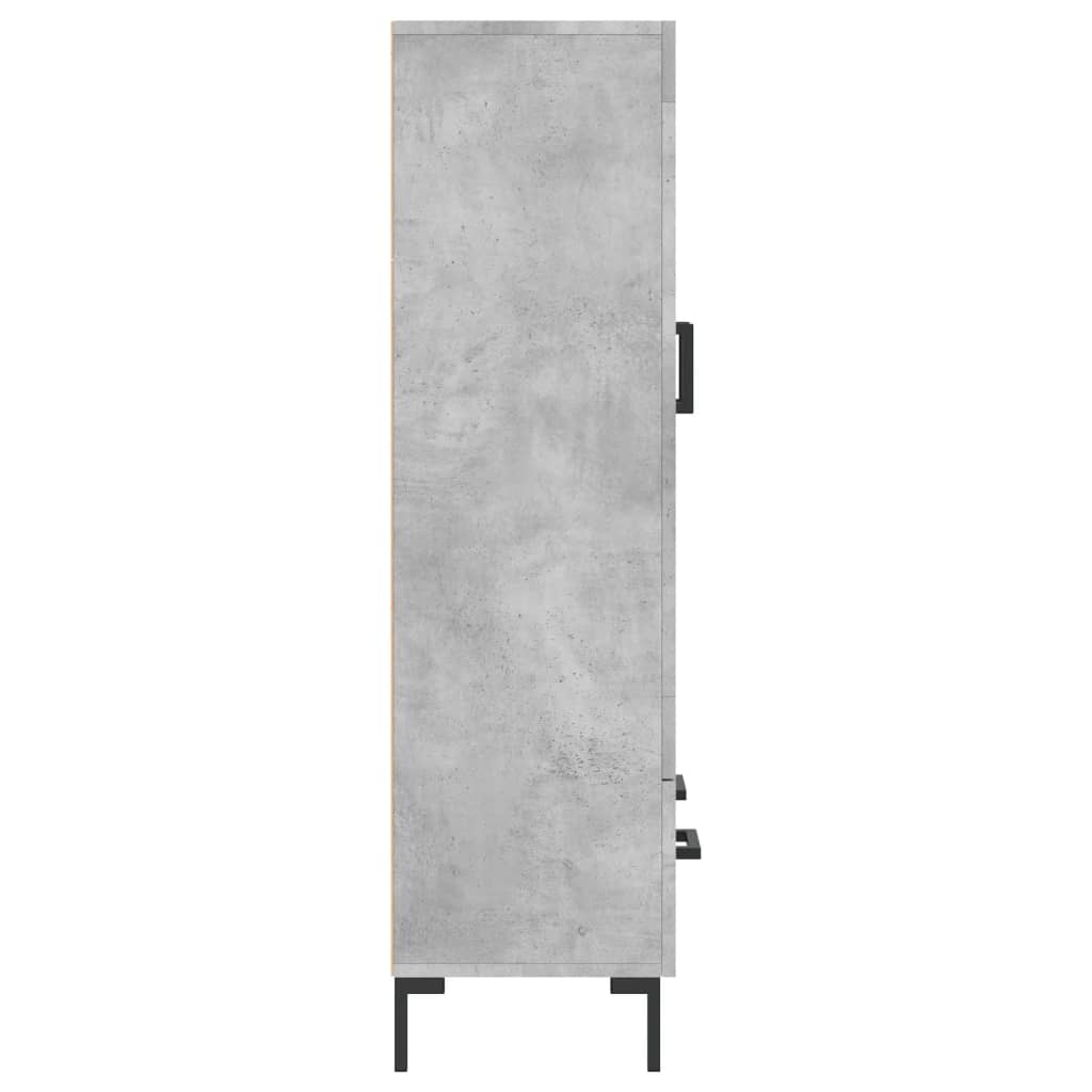 Hoge Kast 69,5X31X115 Cm Bewerkt Hout Betongrijs